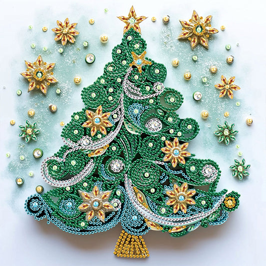 Christmas Tree - Partial Special-Shaped Drill Diamond Painting 30*30CM