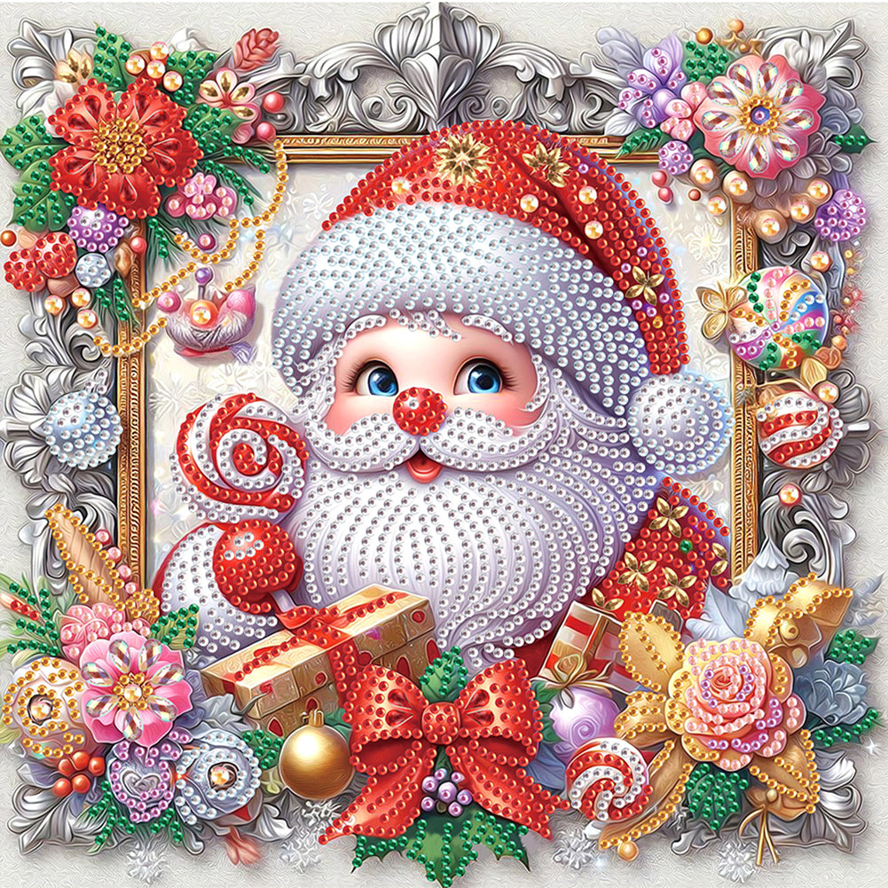 Santa Claus - Partial Special-Shaped Drill Diamond Painting 30*30CM