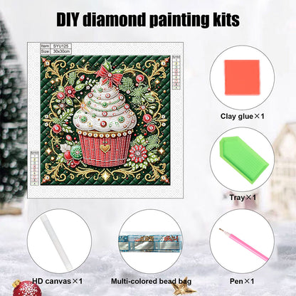 Christmas Desserts - Partial Special-Shaped Drill Diamond Painting 30*30CM