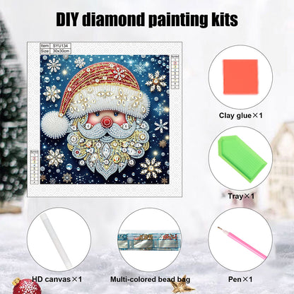 Santa Claus - Partial Special-Shaped Drill Diamond Painting 30*30CM