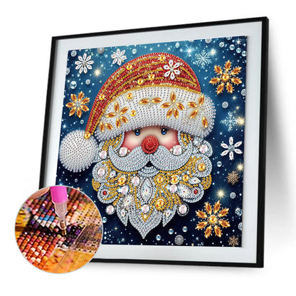 Santa Claus - Partial Special-Shaped Drill Diamond Painting 30*30CM