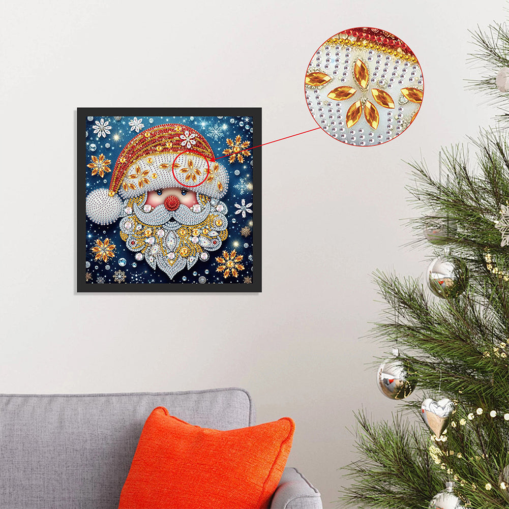 Santa Claus - Partial Special-Shaped Drill Diamond Painting 30*30CM