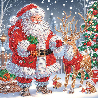 Santa Claus - Partial Special-Shaped Drill Diamond Painting 30*30CM