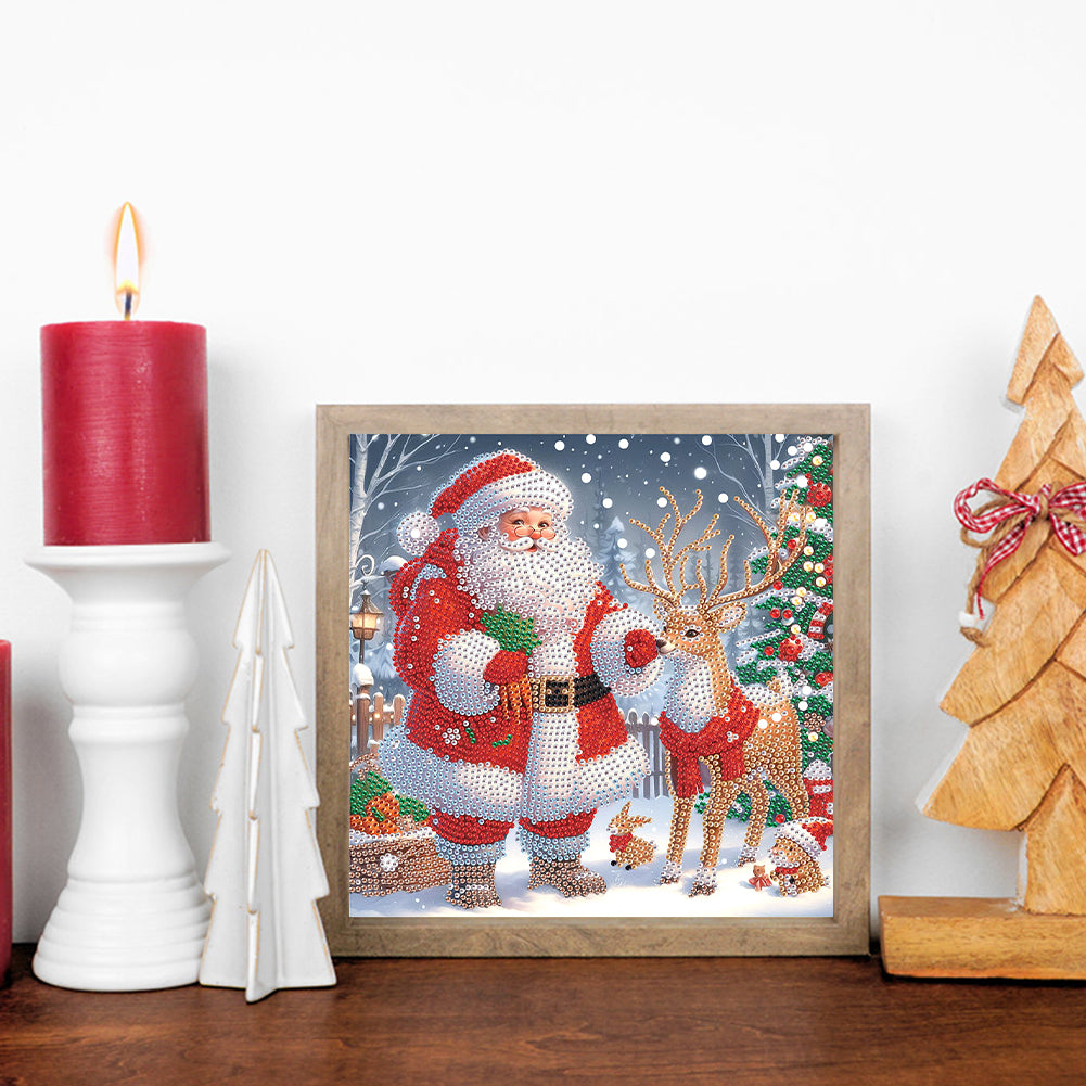 Santa Claus - Partial Special-Shaped Drill Diamond Painting 30*30CM