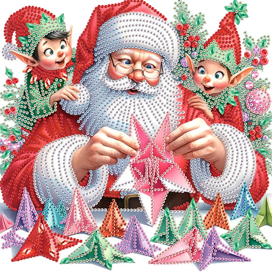 Santa Claus - Partial Special-Shaped Drill Diamond Painting 30*30CM