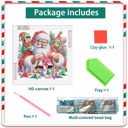 Santa Claus - Partial Special-Shaped Drill Diamond Painting 30*30CM