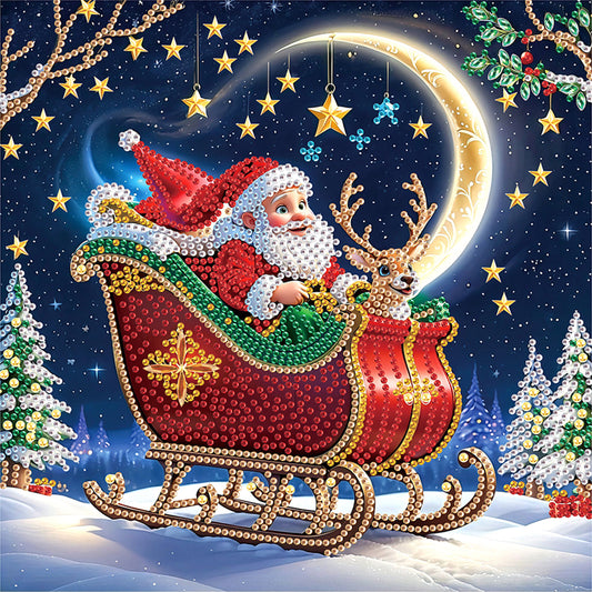 Santa Claus - Partial Special-Shaped Drill Diamond Painting 30*30CM