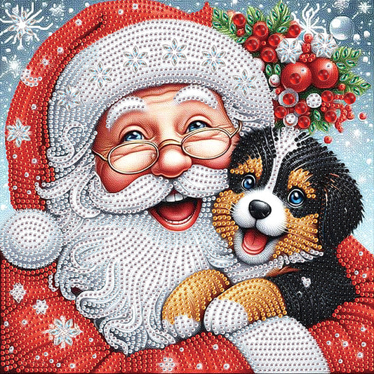 Santa Claus - Partial Special-Shaped Drill Diamond Painting 30*30CM