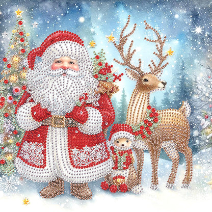 Santa Claus - Partial Special-Shaped Drill Diamond Painting 30*30CM