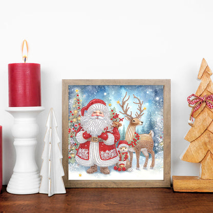 Santa Claus - Partial Special-Shaped Drill Diamond Painting 30*30CM