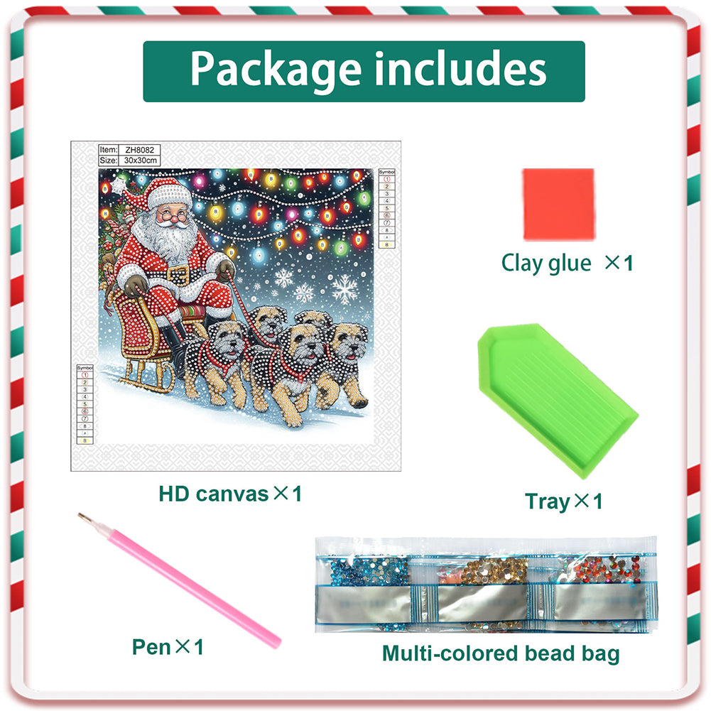 Santa Claus - Partial Special-Shaped Drill Diamond Painting 30*30CM