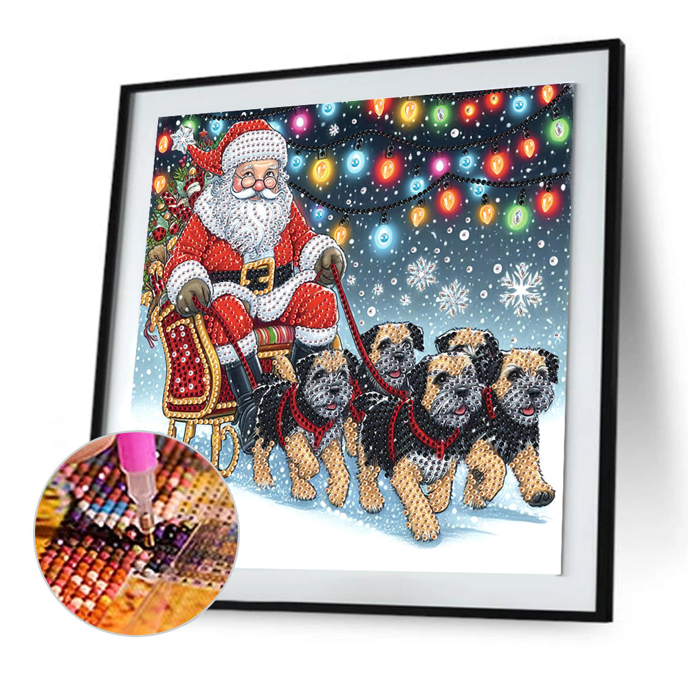 Santa Claus - Partial Special-Shaped Drill Diamond Painting 30*30CM