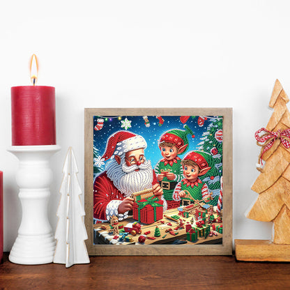 Santa Claus - Partial Special-Shaped Drill Diamond Painting 30*30CM