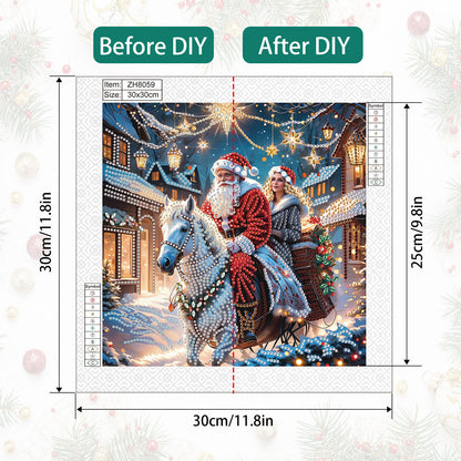 Santa Claus - Partial Special-Shaped Drill Diamond Painting 30*30CM