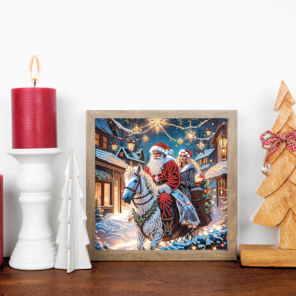 Santa Claus - Partial Special-Shaped Drill Diamond Painting 30*30CM