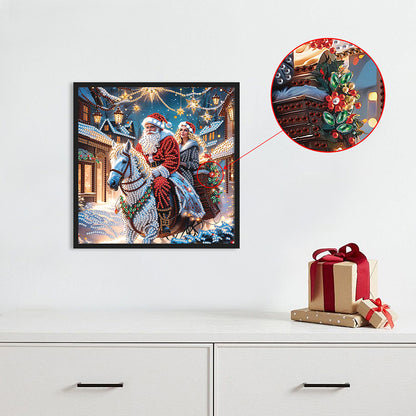 Santa Claus - Partial Special-Shaped Drill Diamond Painting 30*30CM