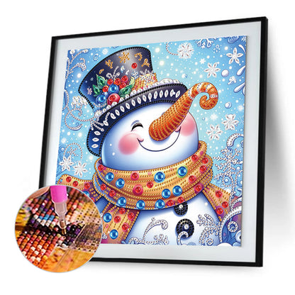 Winter Snowman - Partial Special-Shaped Drill Diamond Painting 30*30CM