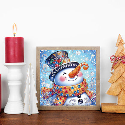 Winter Snowman - Partial Special-Shaped Drill Diamond Painting 30*30CM