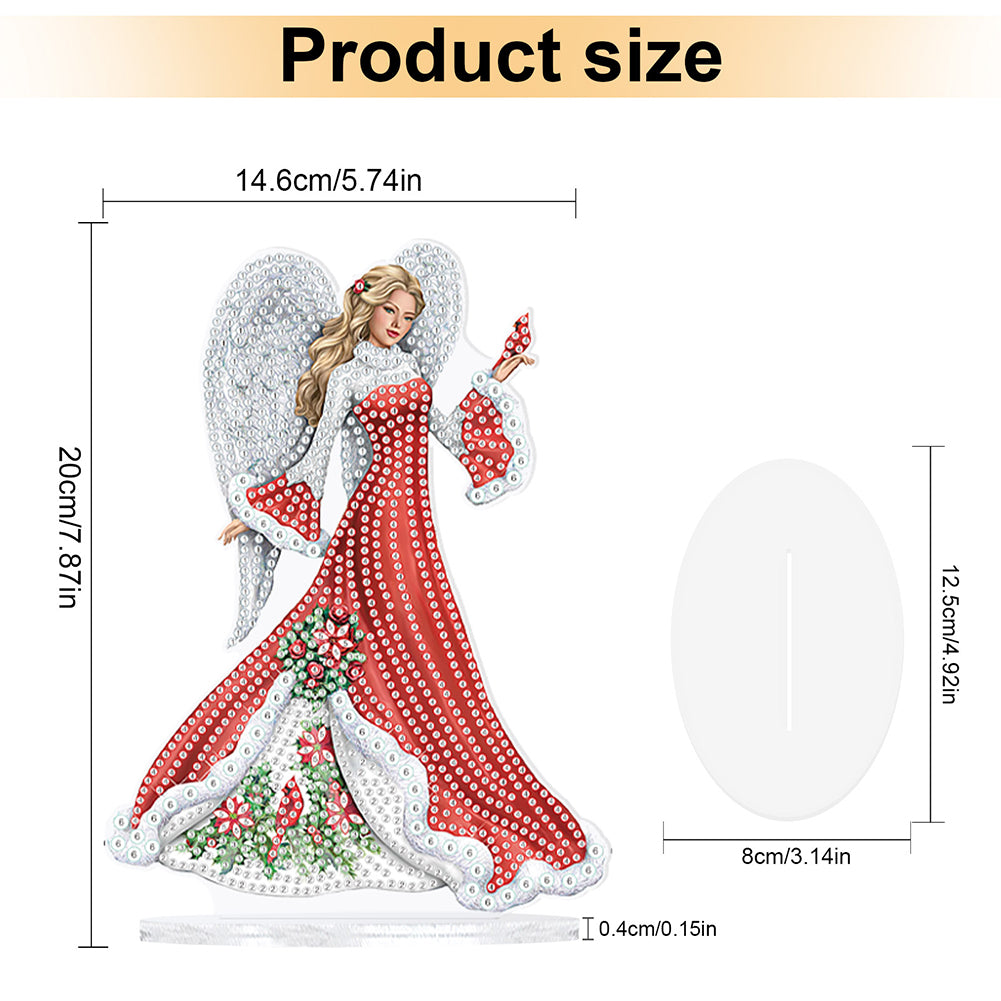 Elegant Angel Lady 5D DIY Diamond Art Tabletop Decorations Bedroom Table Decor