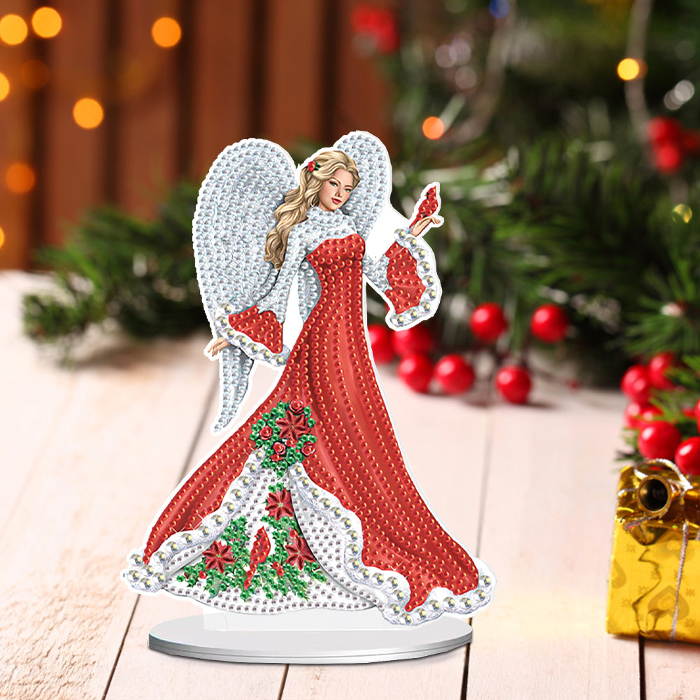 Elegant Angel Lady 5D DIY Diamond Art Tabletop Decorations Bedroom Table Decor