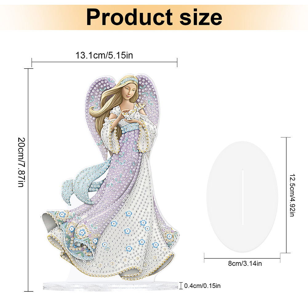 Elegant Angel Lady 5D DIY Diamond Art Tabletop Decorations Bedroom Table Decor