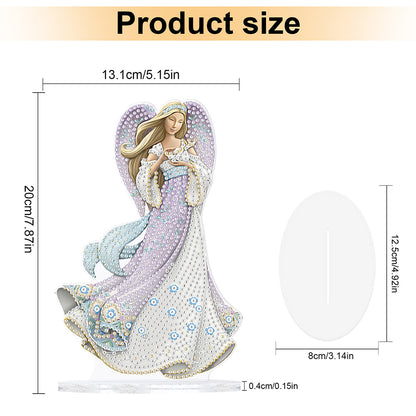 Elegant Angel Lady 5D DIY Diamond Art Tabletop Decorations Bedroom Table Decor