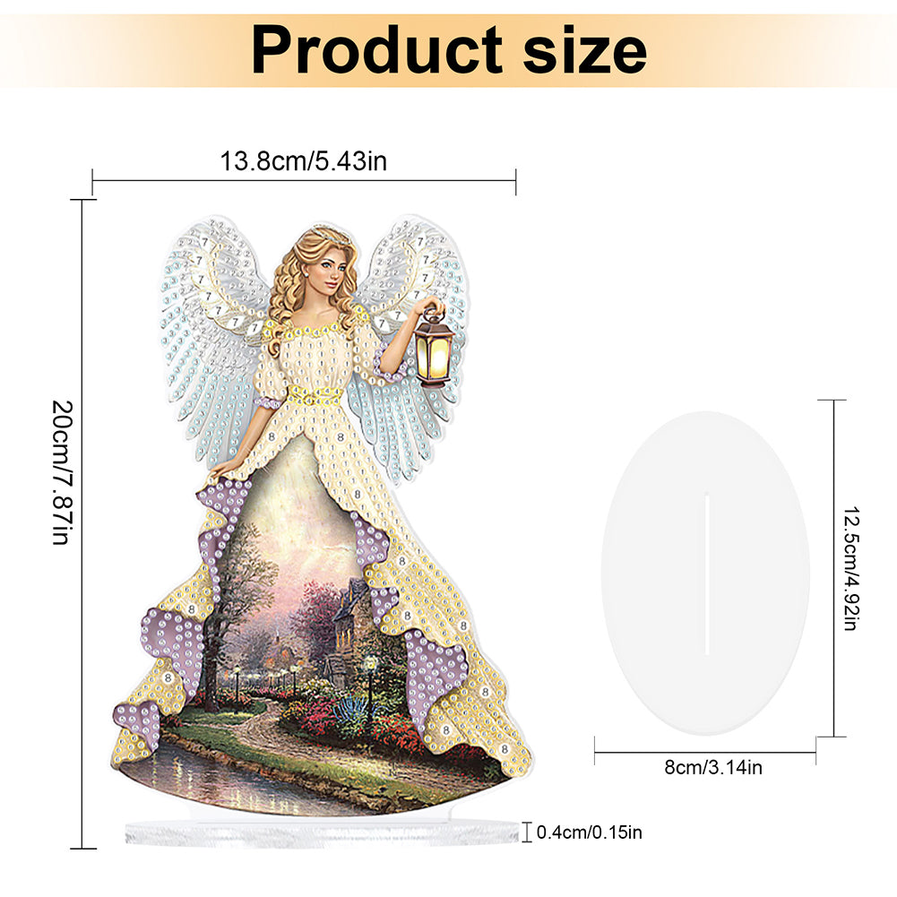 Elegant Angel Lady 5D DIY Diamond Art Tabletop Decorations Bedroom Table Decor