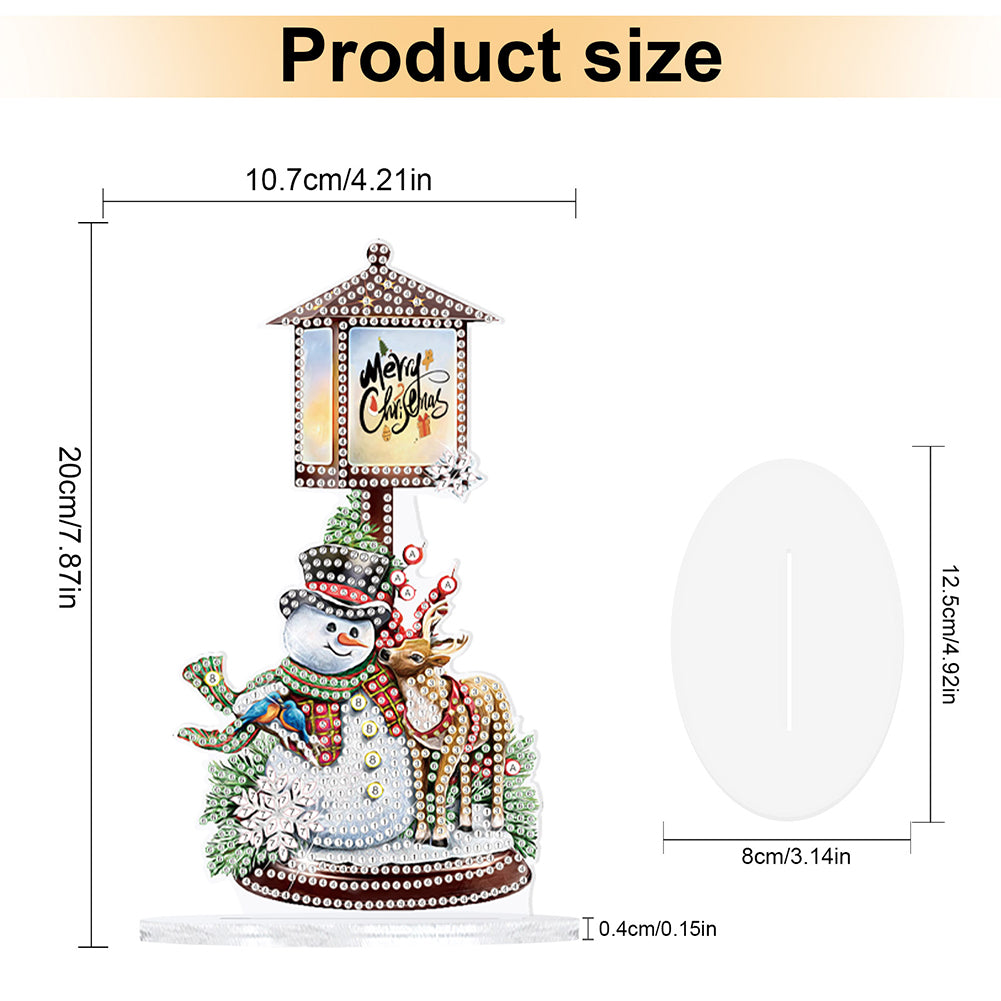 Christmas Snowman Diamond Painting Desktop Decors for Home Office Decor