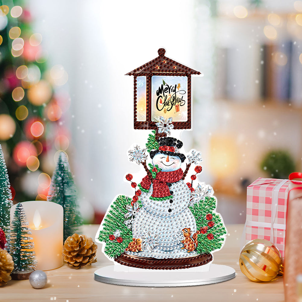 Christmas Snowman Diamond Painting Desktop Decors for Home Office Decor