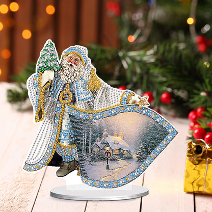 Christmas Santa Claus Diamond Painting Desktop Decors for Home Office Decor