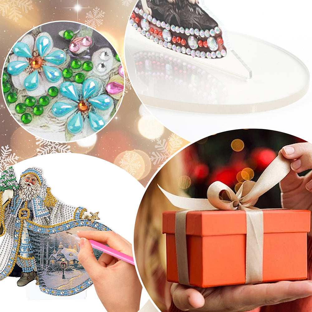 Christmas Santa Claus Diamond Painting Desktop Decors for Home Office Decor