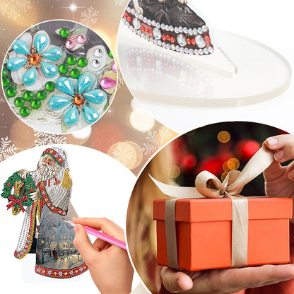 Christmas Santa Claus Diamond Painting Desktop Decors for Home Office Decor