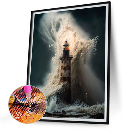 Lighthouse - Full Round Drill Diamond Painting 30*40CM