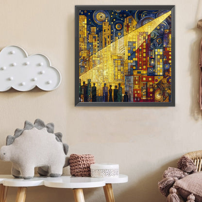 City Under Lights - Full Round Drill Diamond Painting 40*40CM