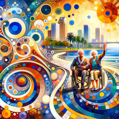 Sunshine Old Man - Full Round Drill Diamond Painting 40*40CM