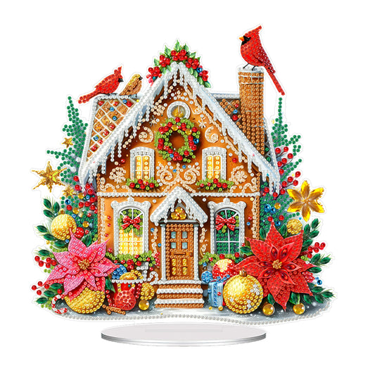 Acrylic Special Shape Cookie House DIY Diamond Painting Desktop Ornaments