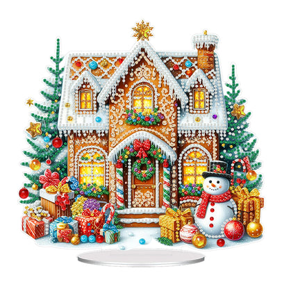 Acrylic Special Shape Cookie House DIY Diamond Painting Desktop Ornaments