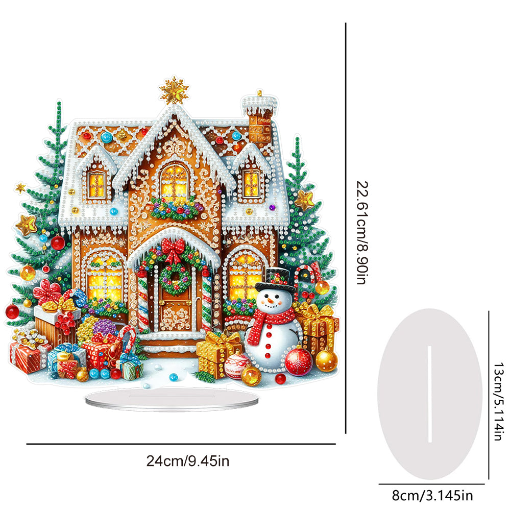 Acrylic Special Shape Cookie House DIY Diamond Painting Desktop Ornaments