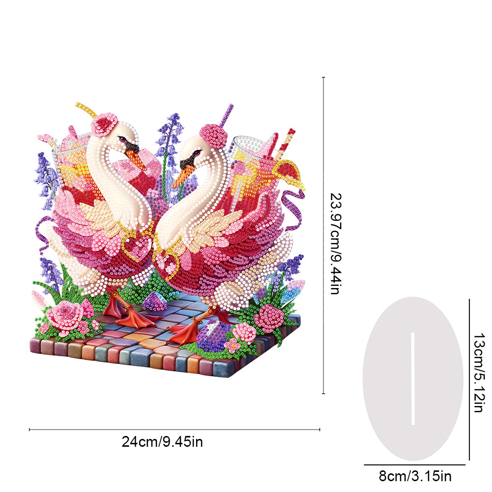 Acrylic Special Shape Swan 5D DIY Diamond Painting Art Tabletop Decorations