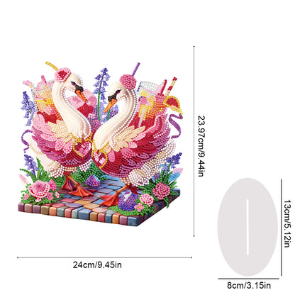 Acrylic Special Shape Swan 5D DIY Diamond Painting Art Tabletop Decorations