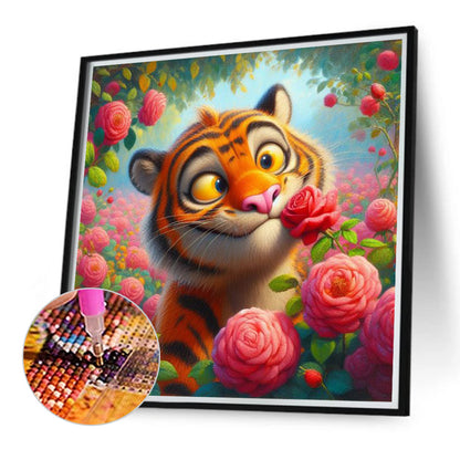 Animals And Flowers - Full Round Drill Diamond Painting 40*40CM