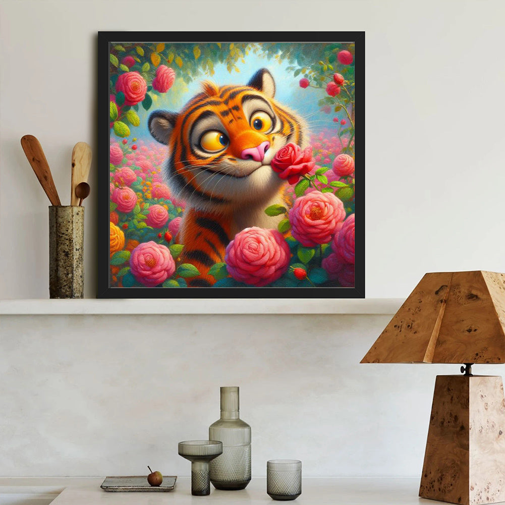 Animals And Flowers - Full Round Drill Diamond Painting 40*40CM