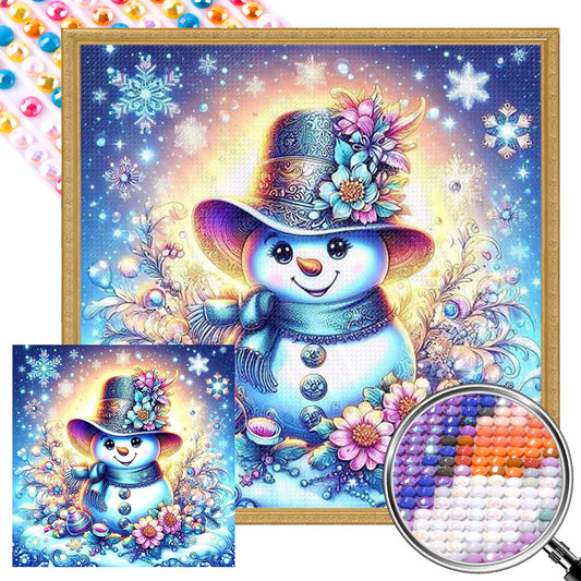 Cute Little Snowman - Full AB Round Drill Diamond Painting 40*40CM