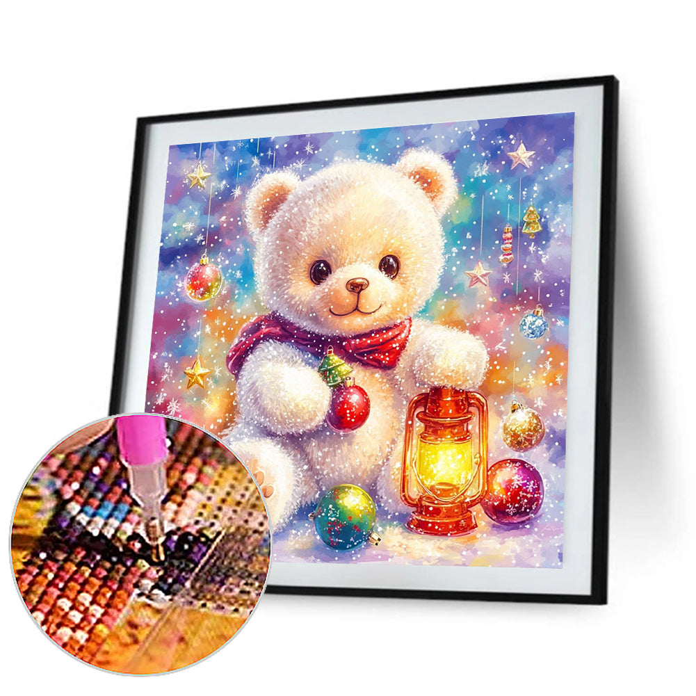 Winter White Bear - Full Round Drill Diamond Painting 30*30CM