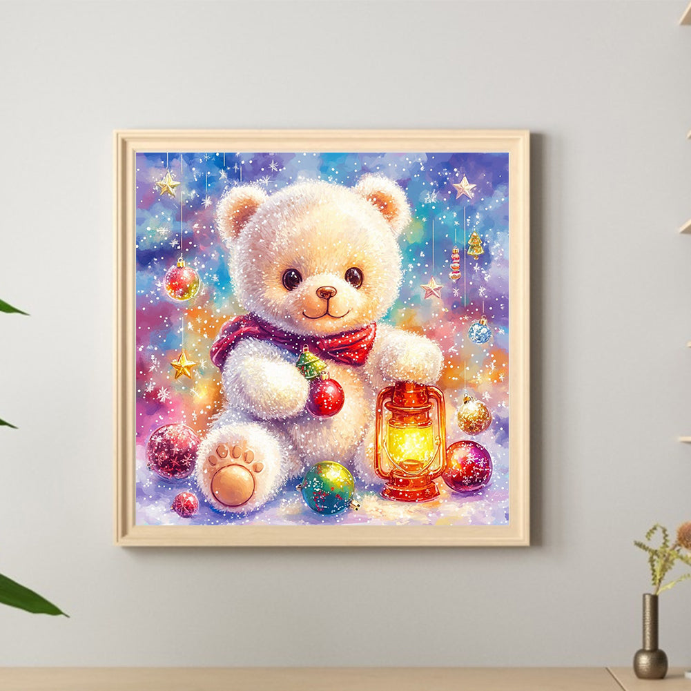 Winter White Bear - Full Round Drill Diamond Painting 30*30CM