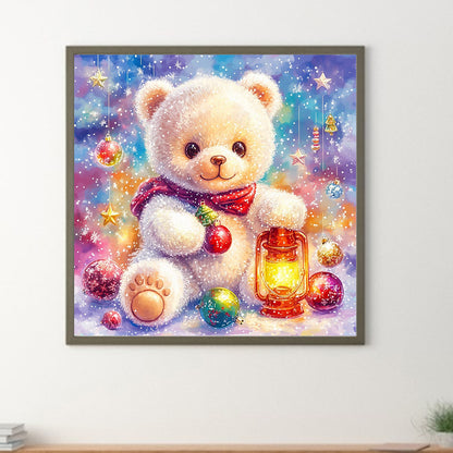 Winter White Bear - Full Round Drill Diamond Painting 30*30CM