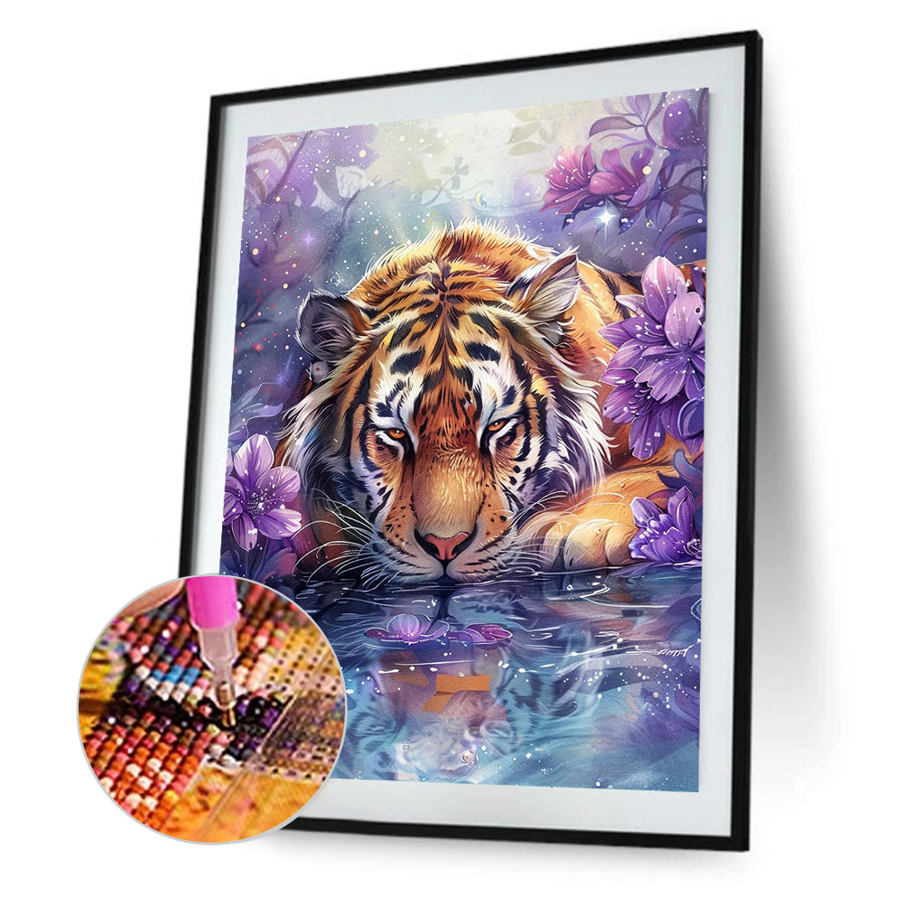 Big Tiger - Full Round Drill Diamond Painting 30*40CM