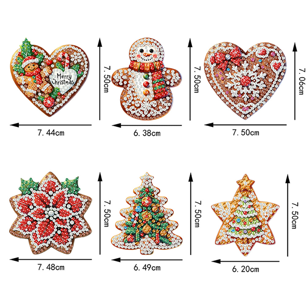 6Pcs Christmas Diamond Painting Hooks Diamond Art Craft Wall Hooks Home Decor