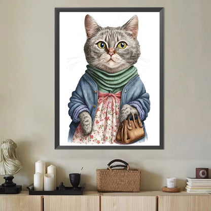 Cat Mom - Full Round Drill Diamond Painting 40*50CM