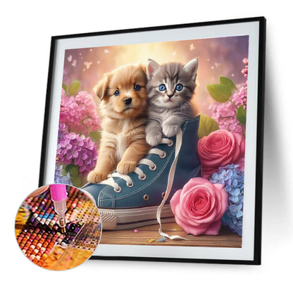 Canvas Shoes For Cats And Dogs - Full Round Drill Diamond Painting 40*40CM